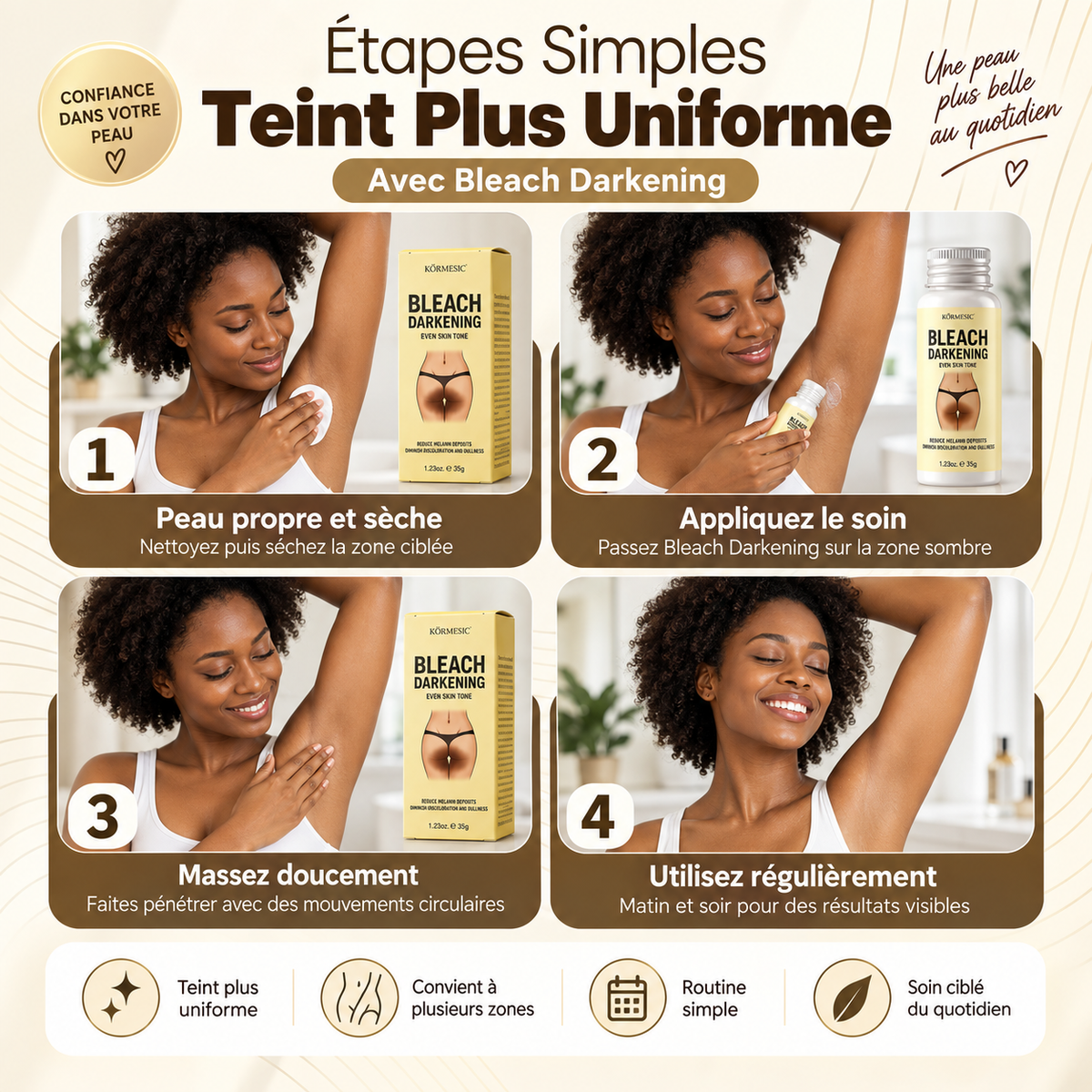 Crème n°1 recommandée par les dermatologues pour les taches noires en seulement 14 jours.