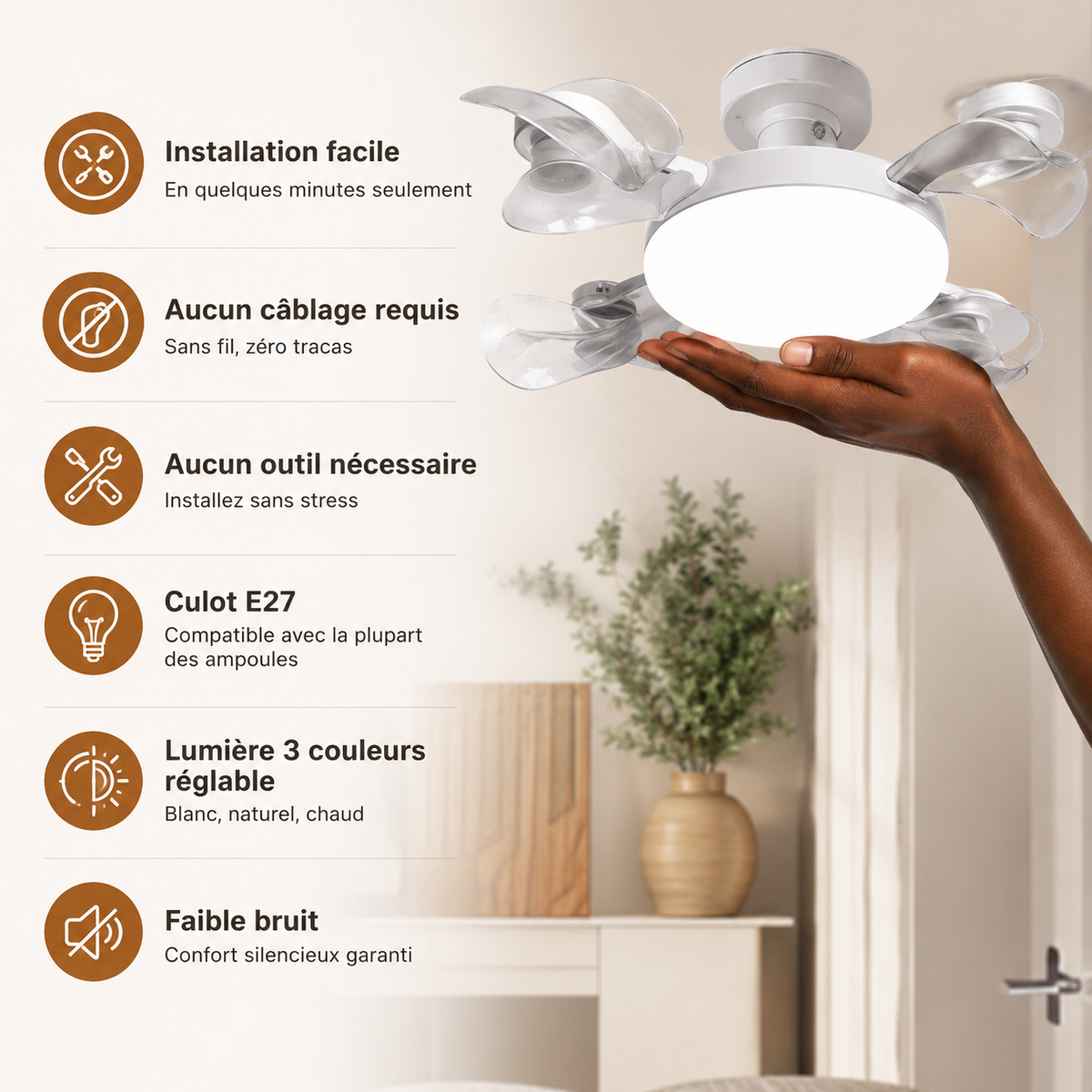 🌬️ FINIES LES NUITS ÉTOUFFANTES ! RETROUVEZ ENFIN UN SOMMEIL FRAIS ET PAISIBLE AVEC LE VENTILATEUR PLAFONNIER DRONE™