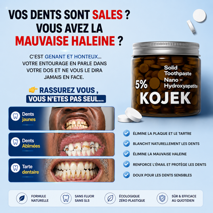 KOJEK™ | Comprimés de Dentifrice pour une Haleine Fraîche et une Bouche Saine
