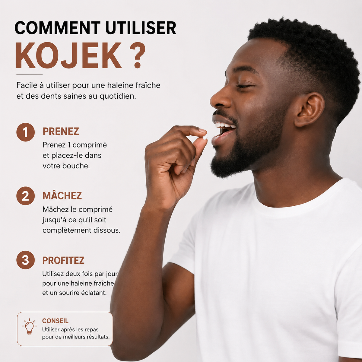 KOJEK™ | Comprimés de Dentifrice pour une Haleine Fraîche et une Bouche Saine