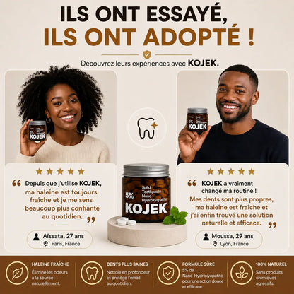 KOJEK™ | Comprimés de Dentifrice pour une Haleine Fraîche et une Bouche Saine
